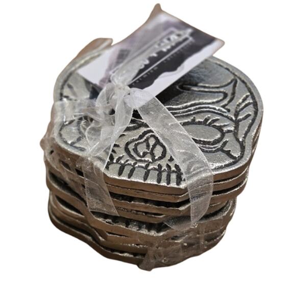 Maisey Mae LOLA Skull Coasters – Set of 8 – Heavy Metal – New - Picture 2 of 4